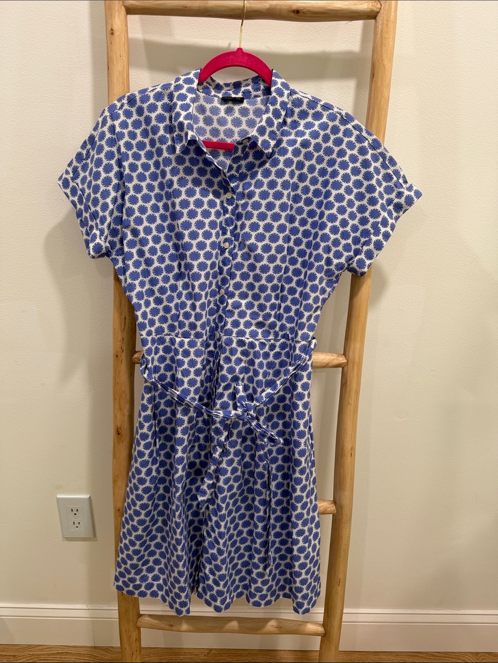 Talbots Cotton Shirt Dress with Tie Waist